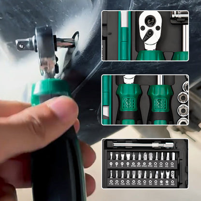 💥 Hordozható & Többfunkciós 40 DB Csavarhúzó Készlet 🔧✨