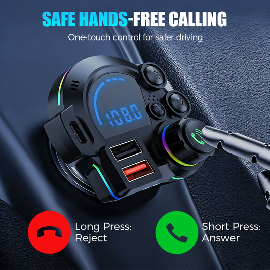 📱📻 Univerzális Kétportos Autós FM Bluetooth Átjátszó 🚗🔊