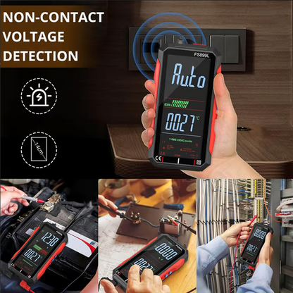 ⚡🛠️ USB-ről tölthető digitális multiméter – Automatikus méréshatár, LCD háttérvilágítás és hordozható kialakítás 👨‍🔧👍