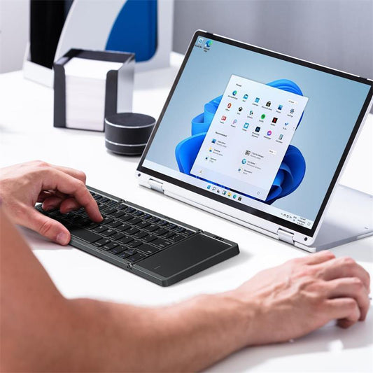 🔥 Összecsukható Bluetooth Billentyűzet Touchpaddel ⌨️📱