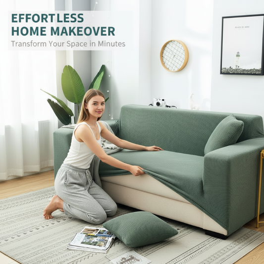🔥🌿 Jacquard Kötött Stretch Kanapéhuzat 🛋️✨