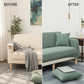 🔥🌿 Jacquard Kötött Stretch Kanapéhuzat 🛋️✨