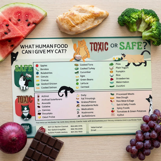 😺 Háziállat Ételbiztonsági Útmutató Hűtőmágnes 🐾📋