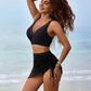 🌞 S-2XL ⛱️ Női Magas Derekú Hálós Bikini Szett 🌊👙