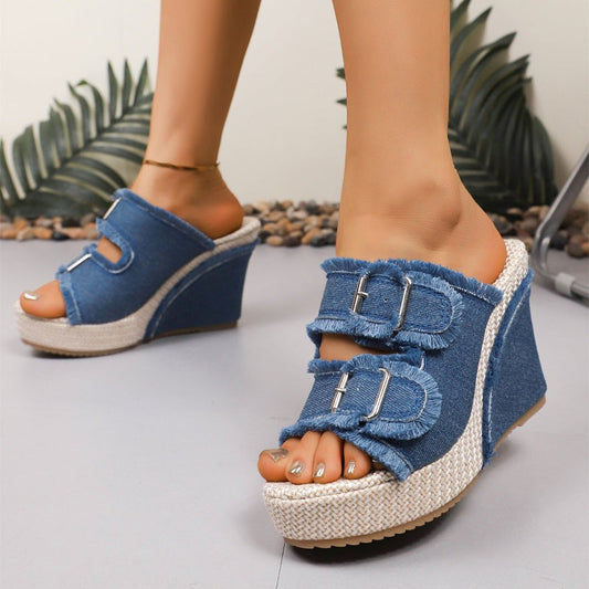 🔥👡 2026 Női alkalmi denim platformos szandál (EU 35-43) 🌿