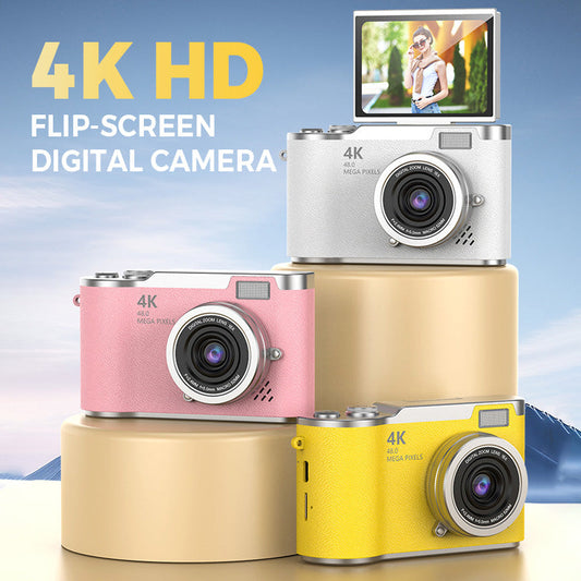 🎥 4K digitális fényképezőgép fotózáshoz | 3 hüvelykes, 180°-ban elforgatható kijelző, webkamera-funkció és két akkumulátor 🎁🌟
