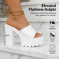 🔥👠 Trendi, bebújós, platformos szandálok – 11,5 cm-es bordás talppal, mezítlábas eleganciával és azonnali magassággal 💃💕