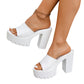 🔥👠 Trendi, bebújós, platformos szandálok – 11,5 cm-es bordás talppal, mezítlábas eleganciával és azonnali magassággal 💃💕