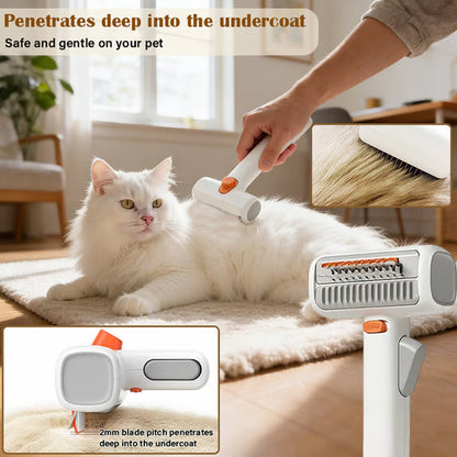 🐾🎁 2026 AKCIÓ - 2 AZ 1-BEN Kisállat Önálló Gubancmentesítő és Ápoló Fésű 😺🐶💕