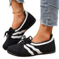 【EU 36-43】👡 Női retro hullámos csíkos, fűzős cipő 🌿💕