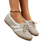 【EU 36-43】👡 Női retro hullámos csíkos, fűzős cipő 🌿💕