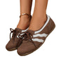【EU 36-43】👡 Női retro hullámos csíkos, fűzős cipő 🌿💕