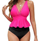 🌊👙Női Peplum Tankini Szett Alulművel 🌞