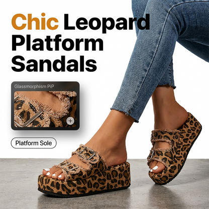 🔥🐆 Női Divatos Platform Szandálok Dupla Csattal 👡✨