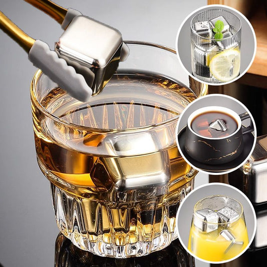 🍹❄️ 6 db / 8 db inox jégkocka készlet 🧊🍺
