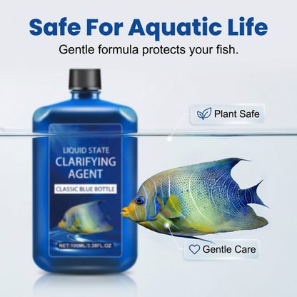 🧼🌿 Gyors hatású akváriumvíz-tisztító | Percek alatt eltünteti a zavaros vizet, halakra ártalmatlan 🛡️🐟