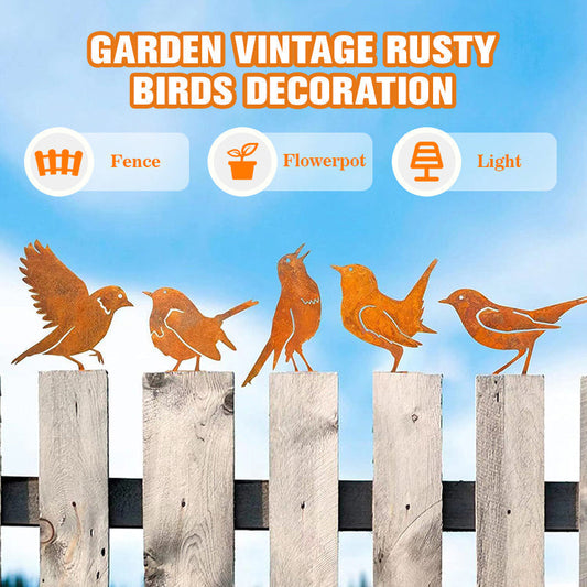 💖🐦 Retro kerti rozsdás madár dísz 🌿