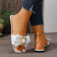 👣🎀 Divatos, masnis és láncos díszítésű lapos szandál nőknek – Nyári elengedhetetlen viselet (EU36-43) 👗