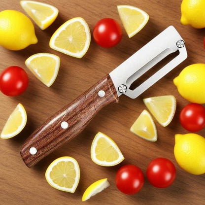 🥕🔪 Többcélú Konyhai Hámozó – Ultra-éles Rozsdamentes Acél Kés, 3 az 1-ben Dizájn (Hámozás, Szeletelés, Julienne) 👩‍🍳💕