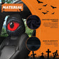 👀🚗  Ijesztő vörös szemű autós fejtámlahuzat – 3D plüss dizájn, univerzális méret, puha és légáteresztő belső dísz Halloweenre és mindennapi mókázáshoz 🎁👻