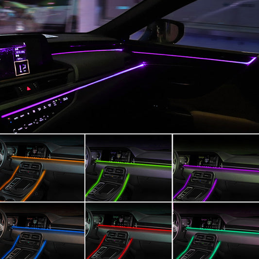 🔌🚗 Hangulatvilágításhoz való neon csíkfény autó belső paneljéhez✨