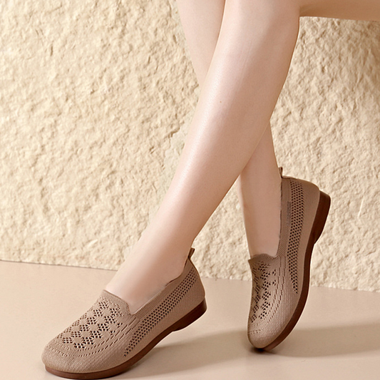 🦶🌬️ Női légáteresztő kötött slip-on cipő ❄️🌿