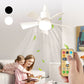 💡 Új E27 ventilátoros mennyezeti lámpa – kis kivitel | 2 az 1-ben, könnyű szerelés – Utánvét 📦