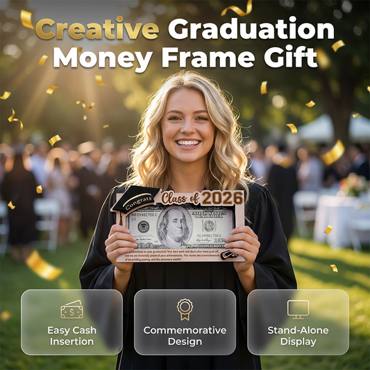 🎓💰 Kreatív diplomás pénzes keret ajándék ✅