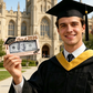 🎓💰 Kreatív diplomás pénzes keret ajándék ✅