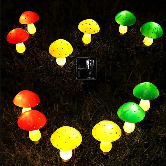 🍄🌧️Vízálló, napelemes gomba lámpa ✨