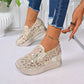 📏👟 Női légáteresztő hálós slip-on platform cipő (36-44) 🌸