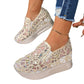 📏👟 Női légáteresztő hálós slip-on platform cipő (36-44) 🌸