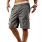 👖🍃 Férfi kényelmes, rugalmas derekú cargo rövidnadrág 😌