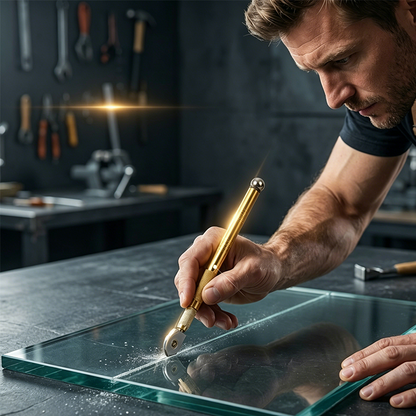 ✂️✨ Professzionális toll formájú görgős üvegvágó: búcsú a ferde vágásoktól és a töredezett üvegszélektől! 👨‍🔧🔧