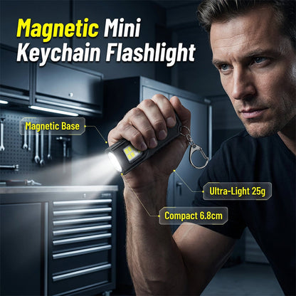 🔦🔑 Mini kulcstartó lámpa mágneses talppal 💡