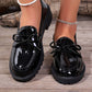 ✨👠 Kényelmes, fényes lakkbőr masnis loafers – Hétköznapi elegancia (EU 36-43) 🌸