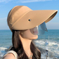 🧢🌞 Széles karimájú napellenzős sapka arcvédővel 💨
