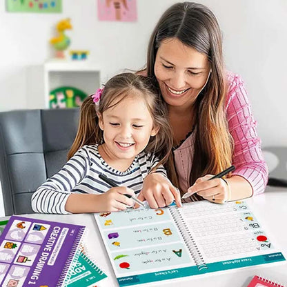 🧠✨ Varázslatos barázdás írásgyakorló készlet: Ismételhető gyakorlás és helyes ceruzafogás 👩‍🏫✏️