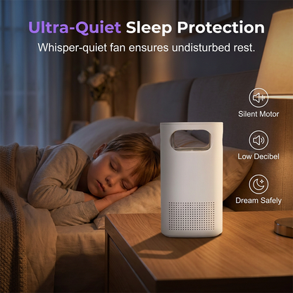 🛡️🛏️ USB-s táplált LED szúnyogcsapda – Veszélytelen fizikai védelem, halk működés és zavartalan nyári éjszakák 🦟💡