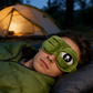 🐸 Vicces puha 3D-s béka alakú alvómaszk