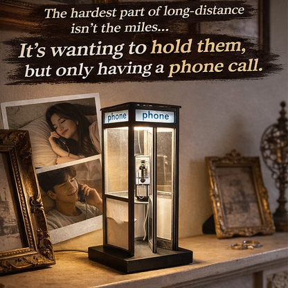 🌙💡 Retró telefonfülke LED éjjeli lámpa – Nostalgikus hangulat, meleg fény és egyedi szobadekoráció 📞✨