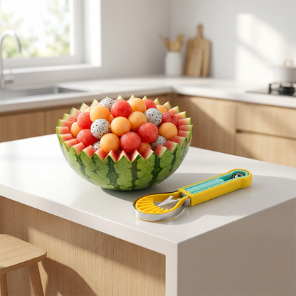 🍉✨ Multifunkciós gyümölcs-golyókanál szett: Gyönyörű gyümölcsgolyók másodpercek alatt – búcsú a unalmas tálalástól és a konyhai káosztól! 🍨🥄