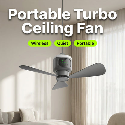 Rechargeable Hanging Fan with Light