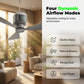 Rechargeable Hanging Fan with Light