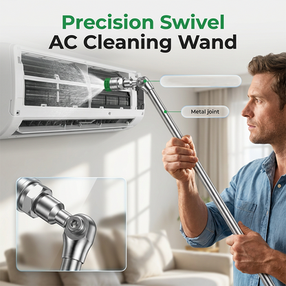 Swivel AC Cleaning Wand with Fan Nozzle