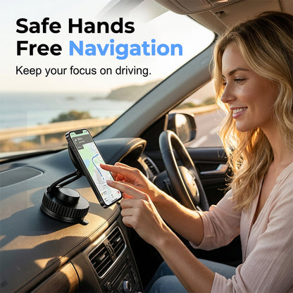 🚘💖 Összecsukható·Mágneses rögzítés! Hajtható telefonautós tartó – Kompakt méret és stabil, egykezes kezelés 📱✨