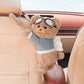 🚗✨ Aranyos mackós plüss autó papírtartó 🧸