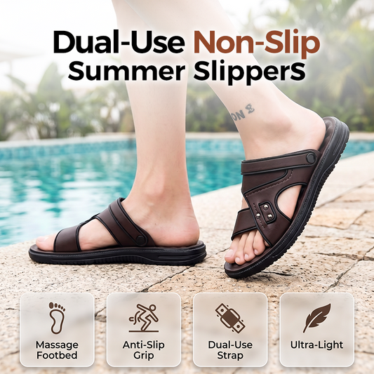 🔥 Férfi laza szandál, csúszásmentes, kettős használatú papucs – 🏖️ Kényelmes léptek és sokoldalú nyári stílus 🌊☀️