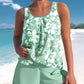 👙 Női virágmintás, kétrészes tankini fürdőruha – 🌸 Romantikus elegancia és önbizalmat adó, kényelmes strandolás 🌊✨