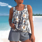 👙 Női virágmintás, kétrészes tankini fürdőruha – 🌸 Romantikus elegancia és önbizalmat adó, kényelmes strandolás 🌊✨